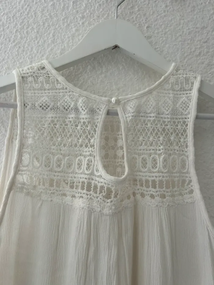 Robe blanche d’été dentelle - photo numéro 4
