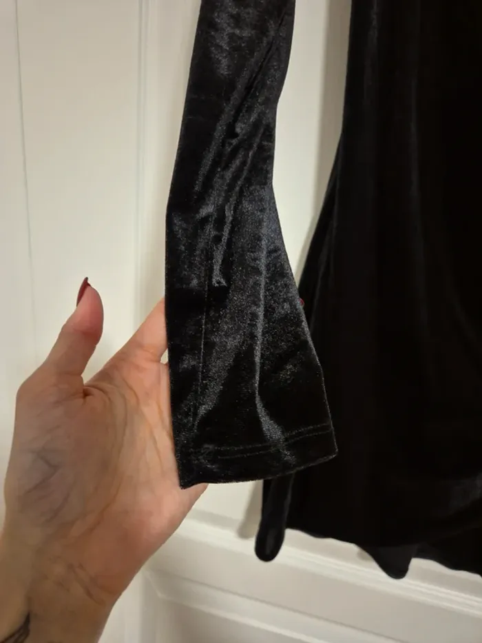 robe cache coeur effet velours h&m - photo numéro 5