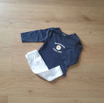 🩷 Ensemble tee-shirt ML legging 3 mois Kiabi #emyfleury_3moisfille