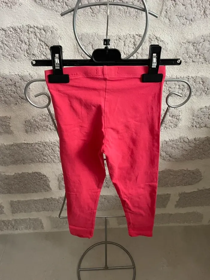 Leegings fille 6 ans la halle colori rouge corail - photo numéro 3