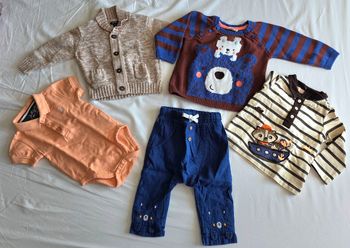 Lot 9 mois garcon 5 vêtements 