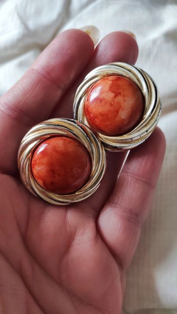 Clips d'oreilles vintage rond