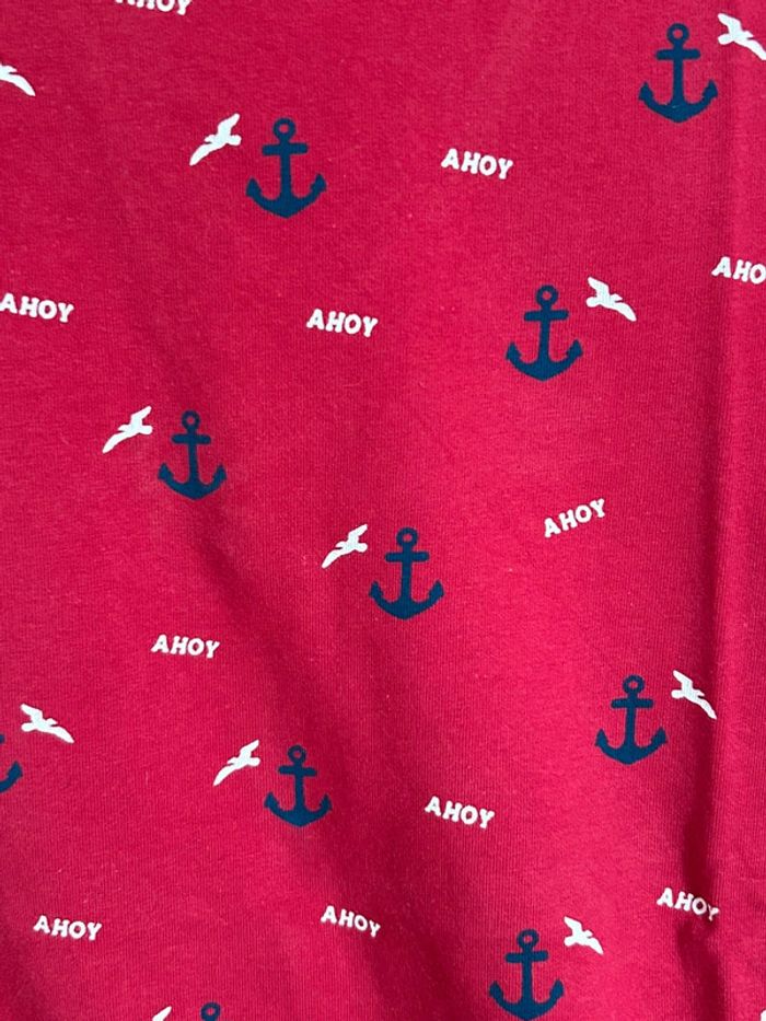 T-shirt rouge motif marin bonprix taille 46/48 - photo numéro 3