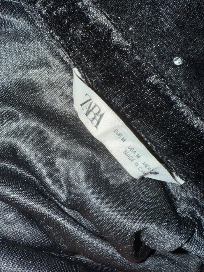 Robe velours et strass argent Zara - photo numéro 5
