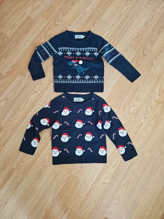 Lot de 2 pull de noel garçon 5 ans et 6 ans