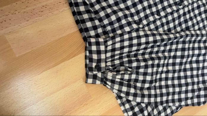 Chemise vichy - À carreaux - Blanche et Noire - photo numéro 7
