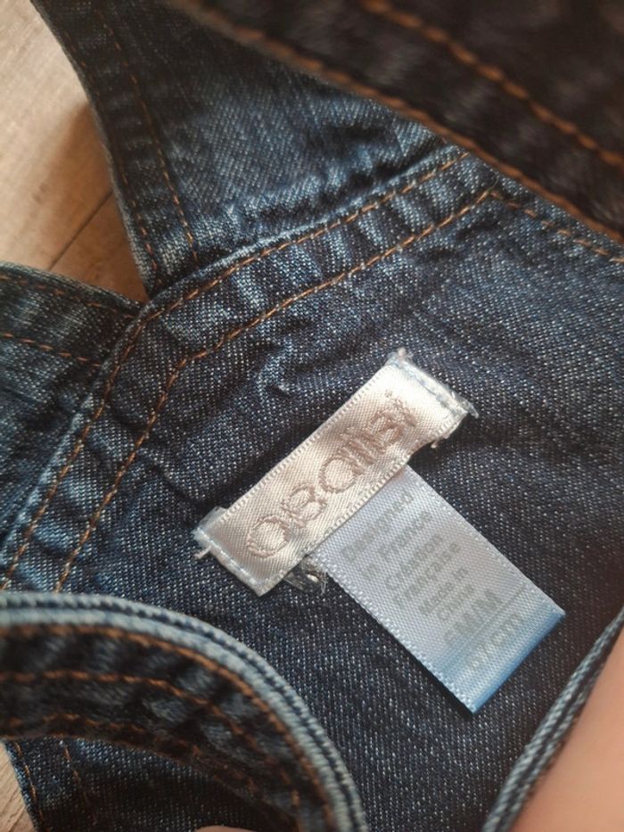 Robe salopette jeans fille 6 mois - photo numéro 2