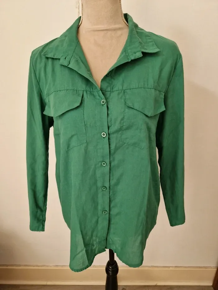Chemise verte taille l