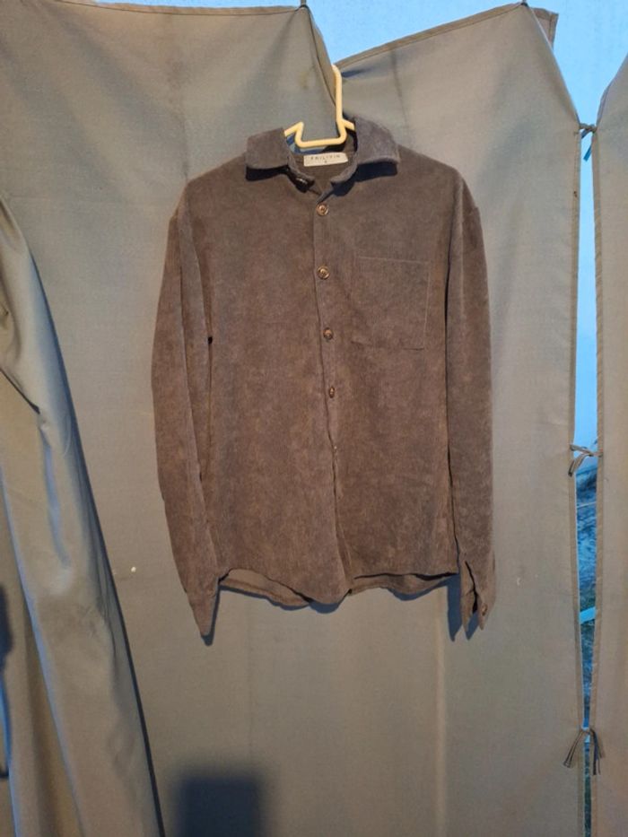 Chemise velours gris - photo numéro 2