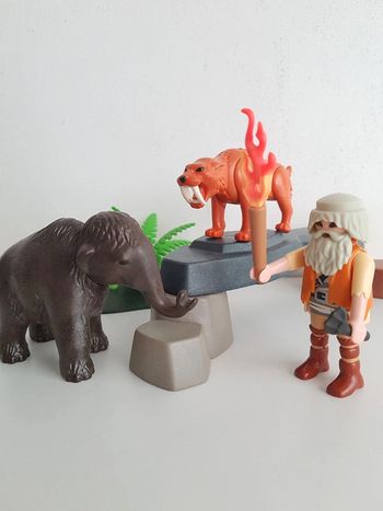 Chasseur préhistorique, mammouth, dent de sabre Playmobil history