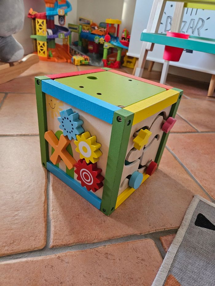 Cube en bois multi activités - photo numéro 2