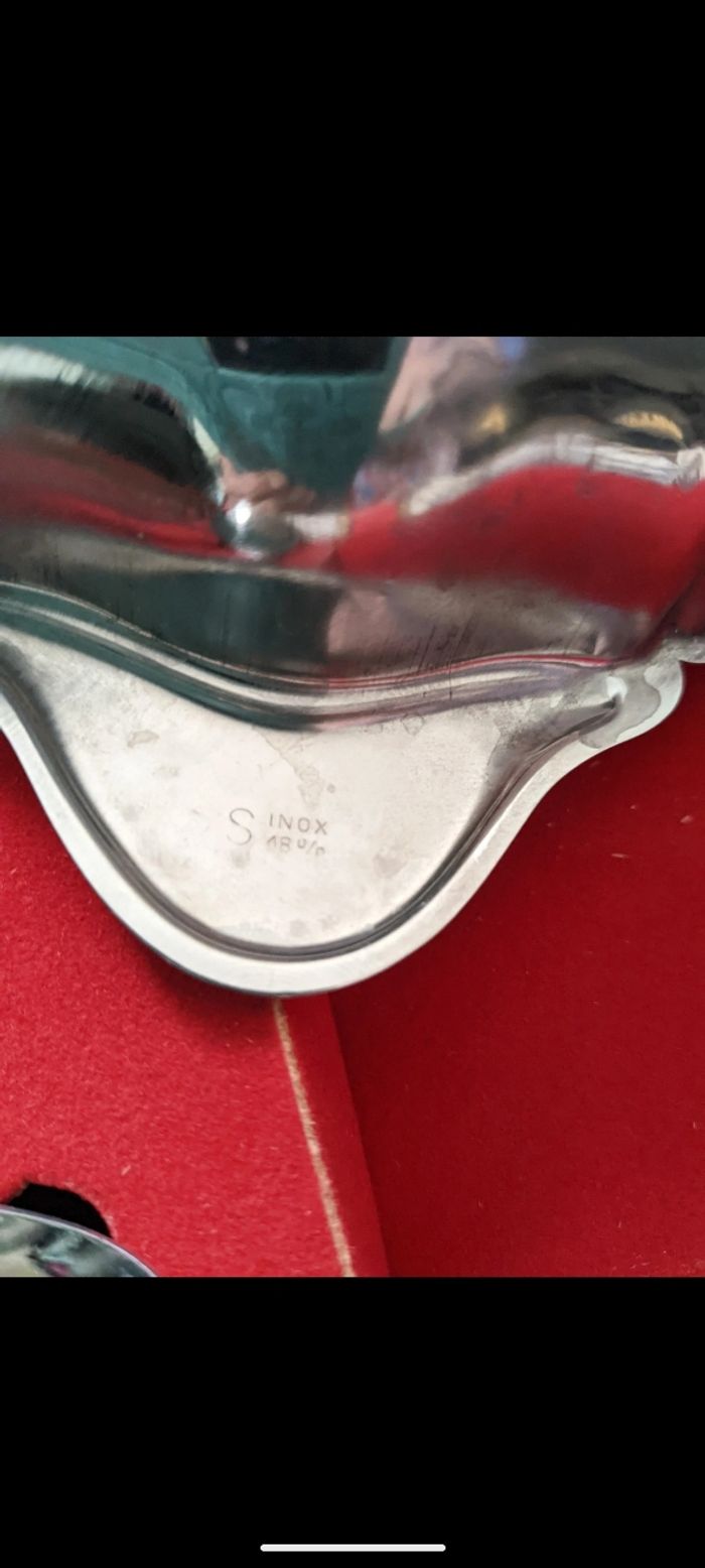 Magnifique soupière et sa cuillère assortie en inox. - photo numéro 7