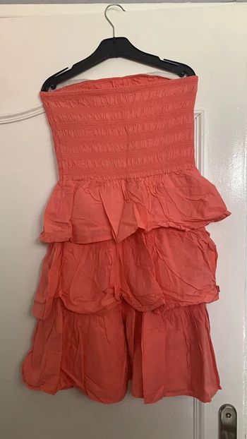 Robe bustier rose sans bretelles