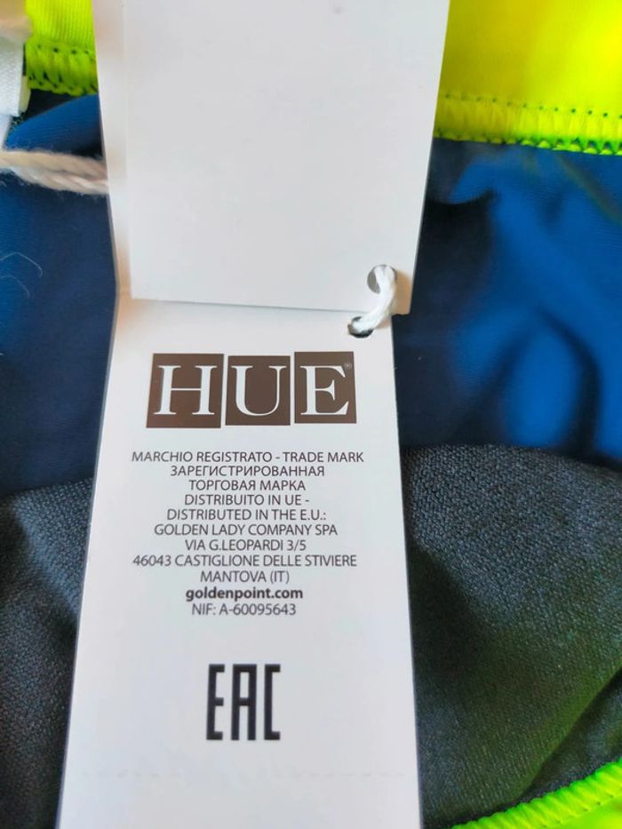 Maillot de bain homme HUE Neuf – Bleu marine & jaune fluo - photo numéro 8