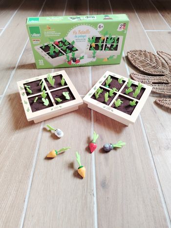 🥕Jeu de Mémorisation la bataille du potager en bois marque Vilac