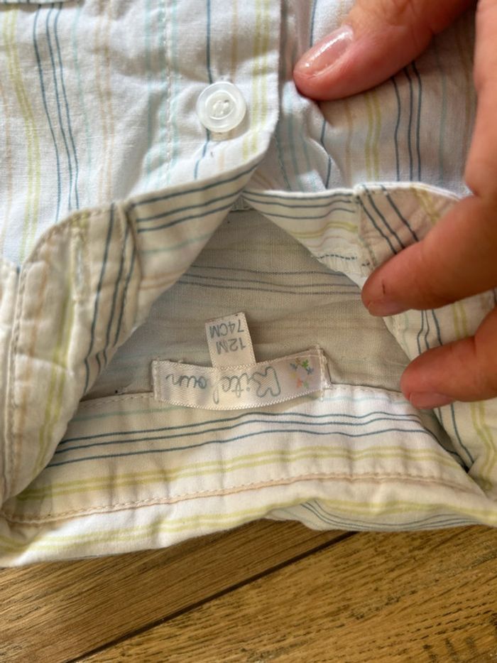 Ensemble jean et 2 chemises 12 mois - photo numéro 4