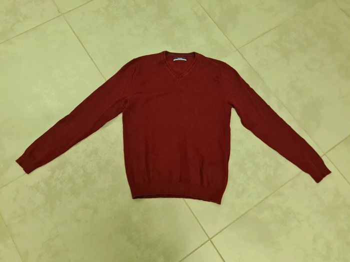 Pull fin taille M rouge - Marque Jules - photo numéro 2