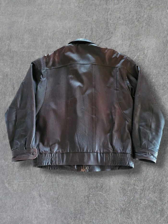 Cuir vintage marron foncé taille 48 - XL - photo numéro 6