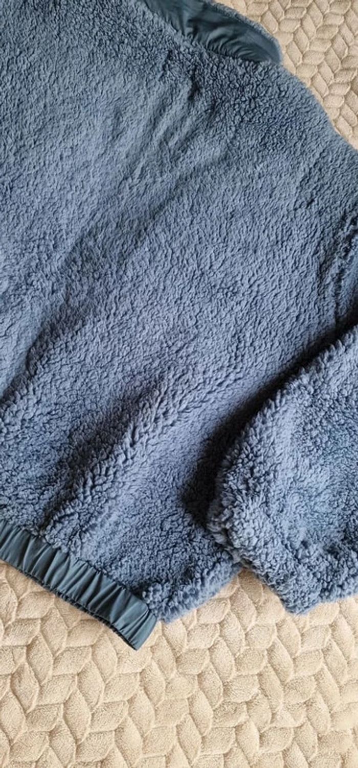 Veste sherpa BDG Urban Outfitters coupe loose femme bleue taille S - photo numéro 7