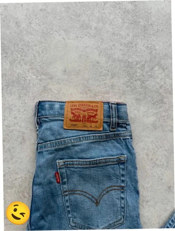 Jeans Levi's 514 W26 FR36 L27 coupe droite bleu Femme women pan697b - photo numéro 2