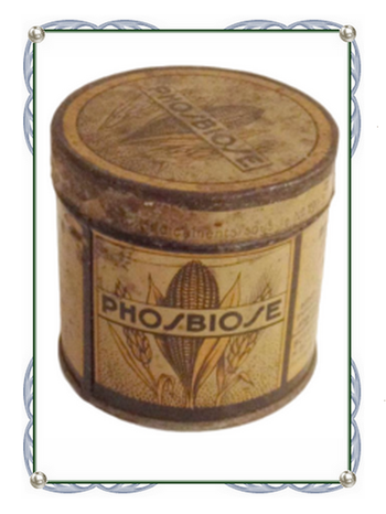 Boite publicitaire phosbiose en métal pour collectionneur