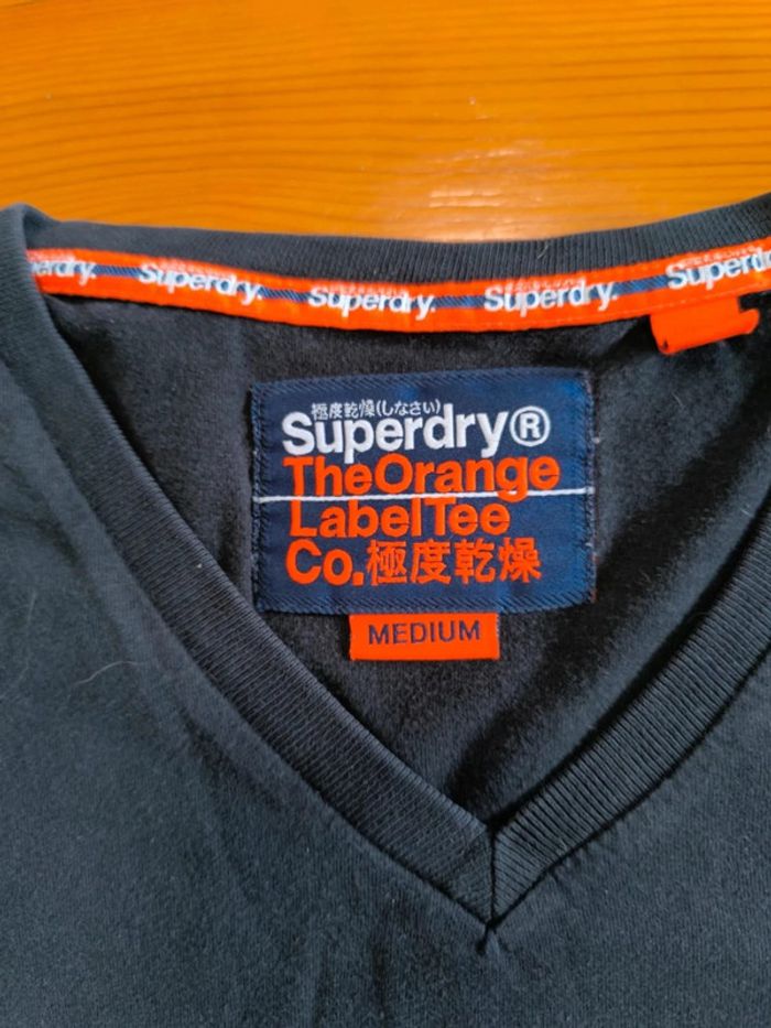 Polo/T-shirt Superdry - Col V - Noir - Taille M - photo numéro 6