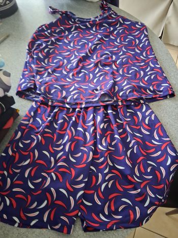 Pyjama  short violet  multicolore " t- 3"