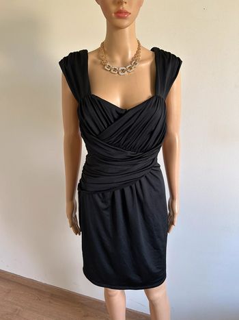 Robe noire drapée sans manches Morgan taille 38 excellent état