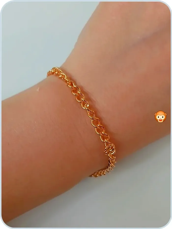 Bracelet doré élégant tendance féminine - photo numéro 2