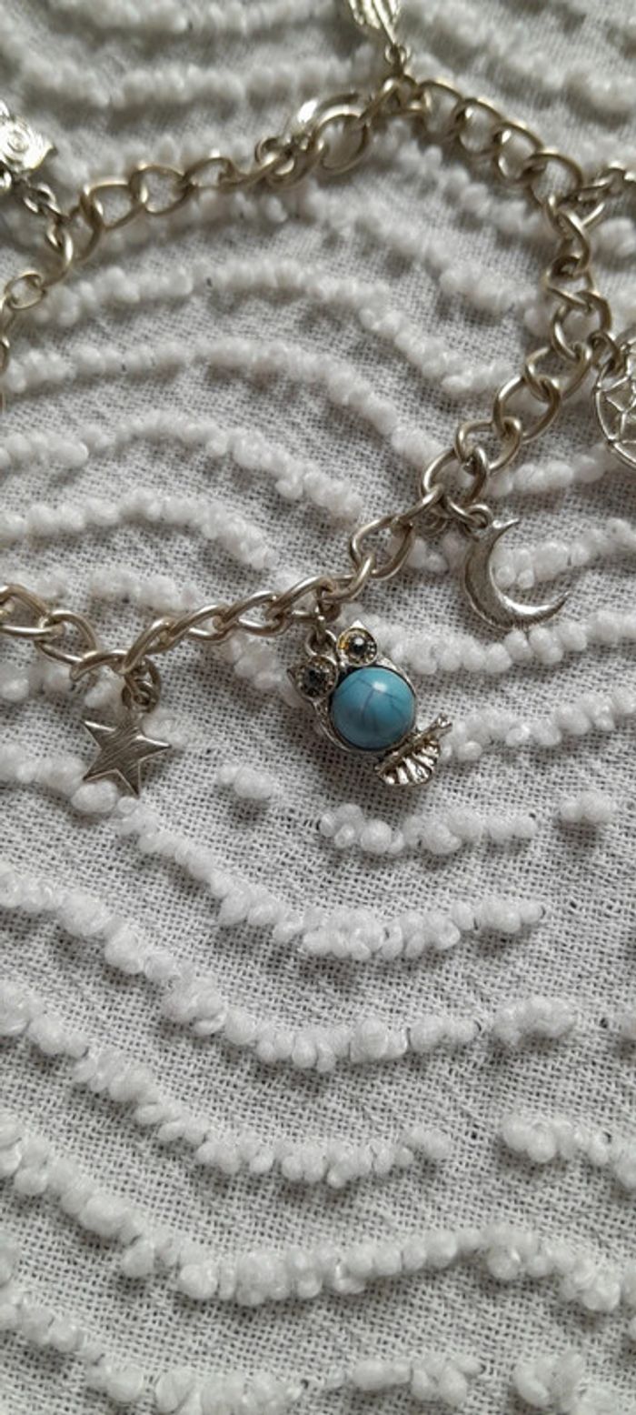Bracelet chouette humour plume lune - photo numéro 3
