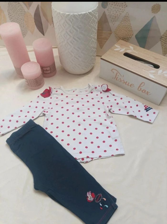 Ensemble Tee-shirt manches longues et legging Disney Baby fille 9 mois