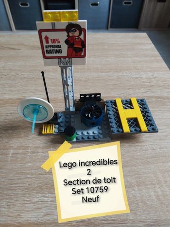 Lego incredibles 2 section de toit neuf