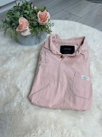 Polo manches courtes rose clair