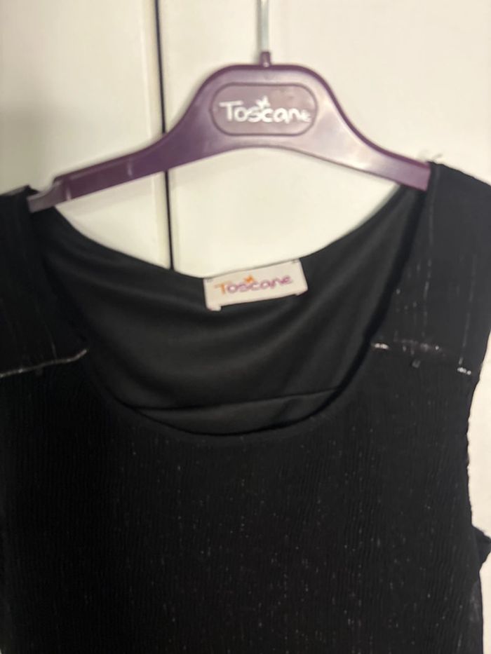 🌺robe de soirée noir toscane avec fil doré🌺 - photo numéro 4