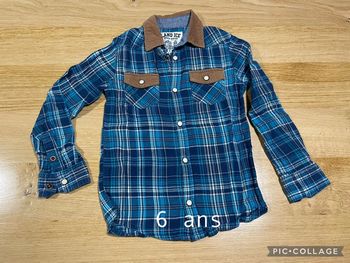 Chemise garçon carreaux 6 ans