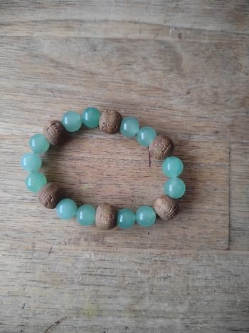 Bracelet bois et aventurine