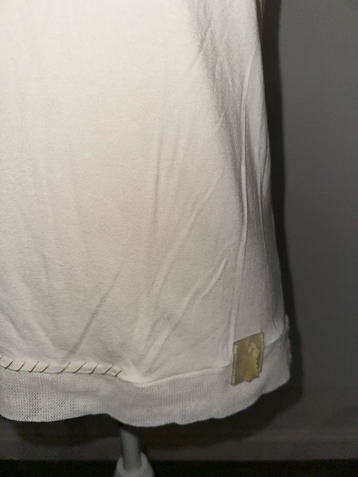 T-shirt blanc et rouge mesh et tulle Cop Copine T38 M - photo numéro 2