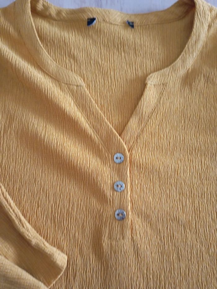 Petit pull fin moutarde dégriffé 38 - photo numéro 3