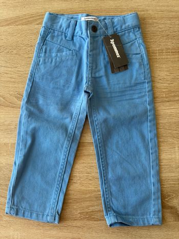 Pantalon garcon bleu taille reglable neuf 3 Pommes