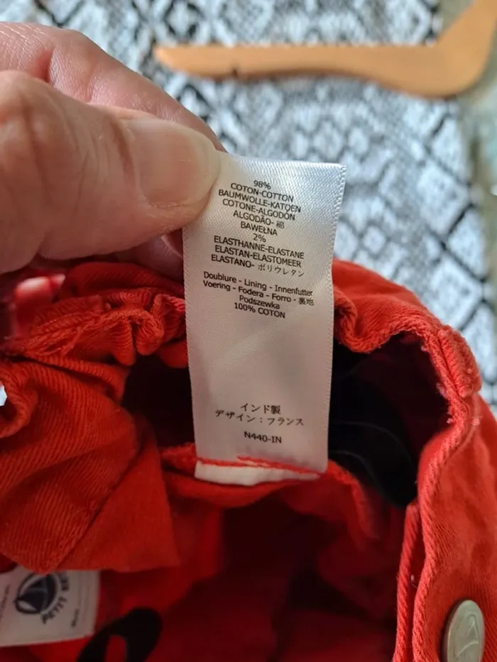 Pantalon rouge petit bateau garçon 8 ans tbe - photo numéro 6