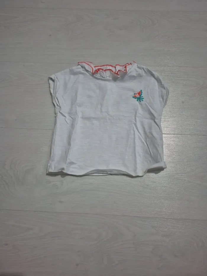 T-shirt manches courtes motif perroquet