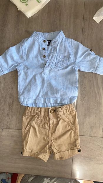 Ensemble short et chemise fine