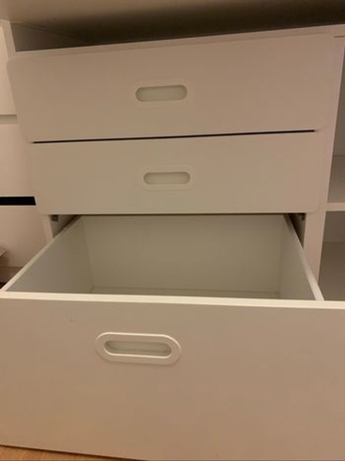 Table à langer bureau blanche avec tiroirs - photo numéro 3