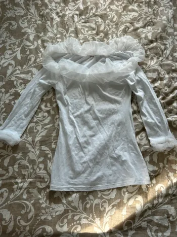 T-shirt manches longues tulle froufrou mais il est où le soleil taille s