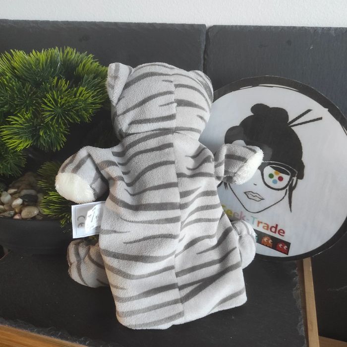 Chat Histoire d'ours marionnette tigré HO1169  gris  poche - photo numéro 2