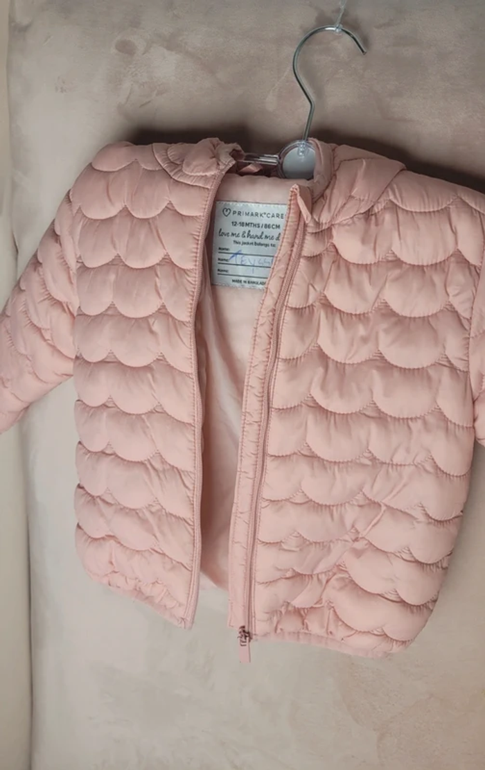 Doudoune à capuche rose Primark enfant - photo numéro 3