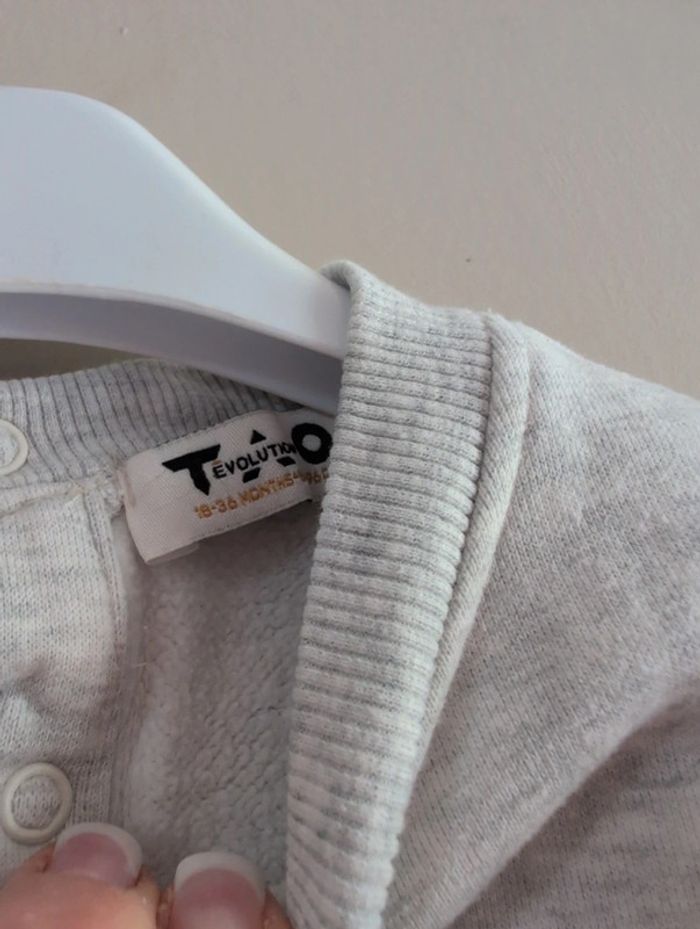 Sweat bébé garçon en fibre recyclé imprimé 18/36 mois TAO - photo numéro 3