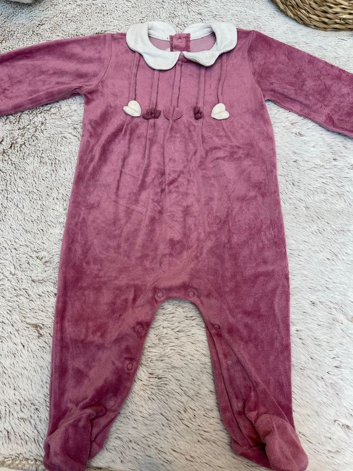 Pyjama en velours violet avec col Claudine - Mayoral - photo numéro 2