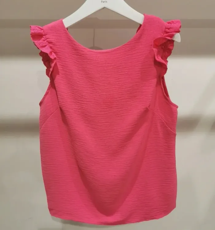 Top en gaze de coton, Réversible, dos dentelle - Neuf - Plusieurs coloris et Tailles disponibles - photo numéro 11