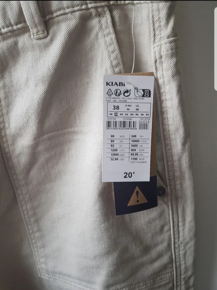 👖 Pantalon cargo beige homme – Kiabi – Taille 38 – Neuf avec étiquette 👖 - photo numéro 3